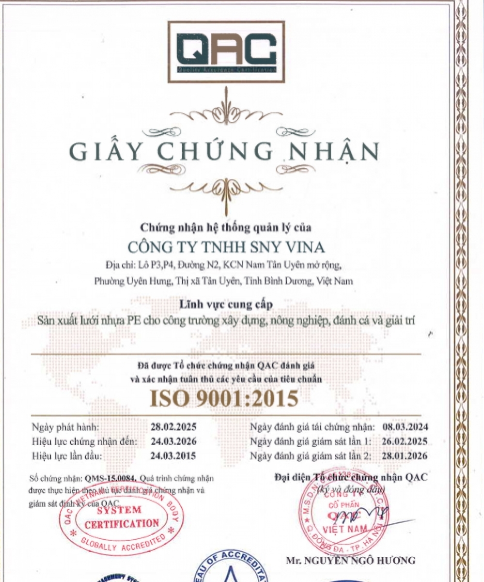 CERTIFICATE ISO 2025